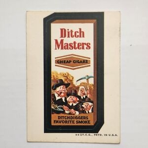 🚬Vintage 1973 Wacky Packages Sticker - Ditch Masters (Series 3 Topps) trading🚬